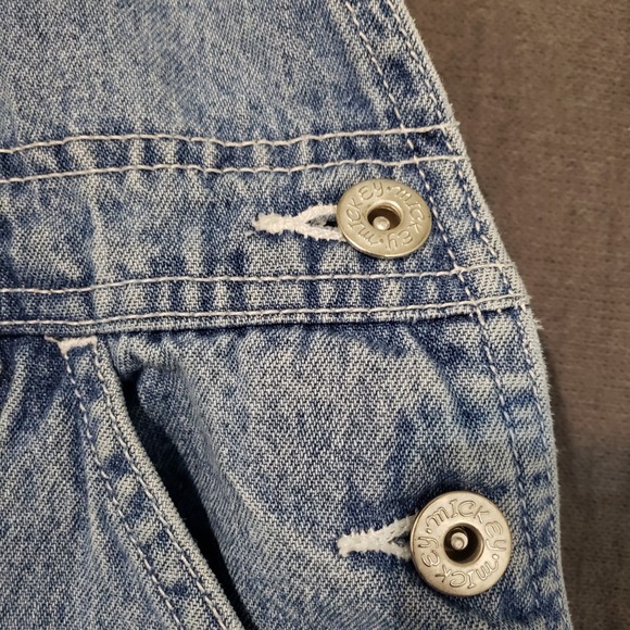 VTG Mickey Unlimited Overalls Womens Size Large Embroidered Cotton Minnie Pluto - Picture 6 of 16